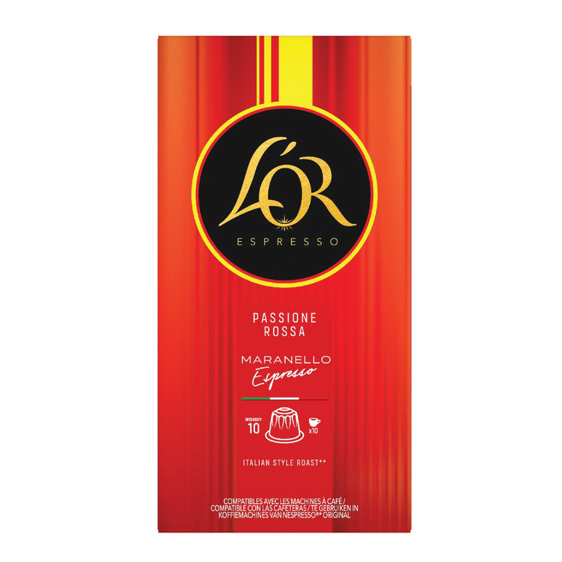 L'OR Maranello Espresso - 10 Aluminium Nespresso compatible coffee capsules