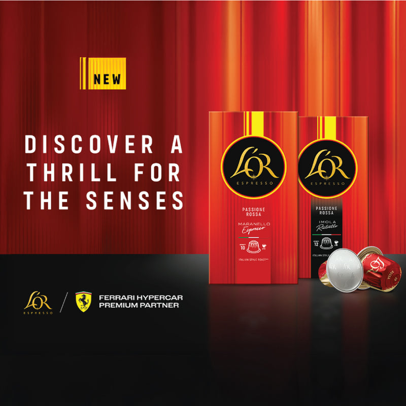 L'OR Maranello Espresso - 10 Aluminium Nespresso compatible coffee capsules
