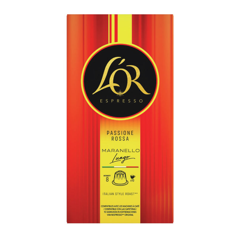 L'OR Maranello Lungo - 10 Aluminium Nespresso compatible coffee capsules
