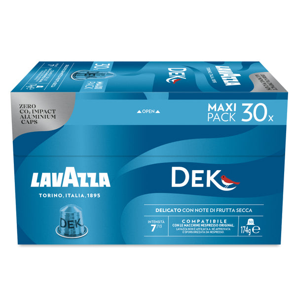 Lavazza Decaffe Maxi Pack – 30 Aluminium Nespresso compatible coffee capsules