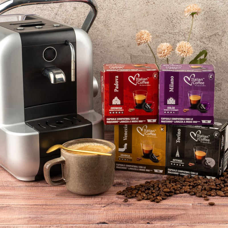 Italian Deluxe Coffee Mix - 64 Lavazza A Modo Mio compatible coffee capsules
