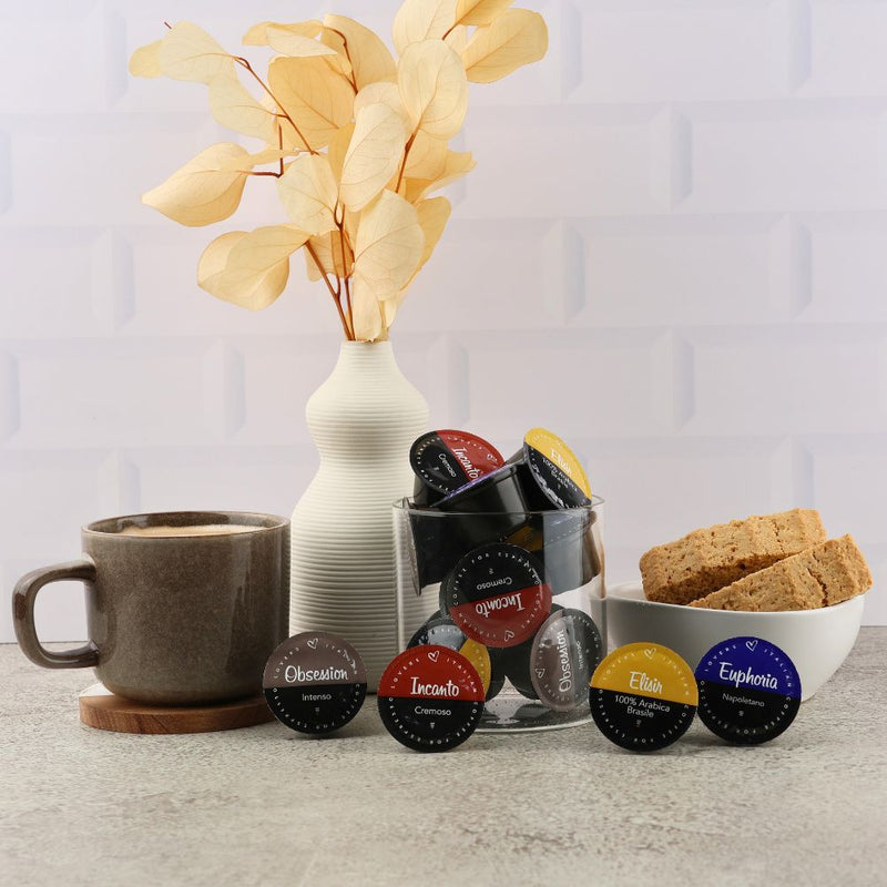 Italian Deluxe Coffee Mix – 40 Lavazza Blue compatible coffee capsules