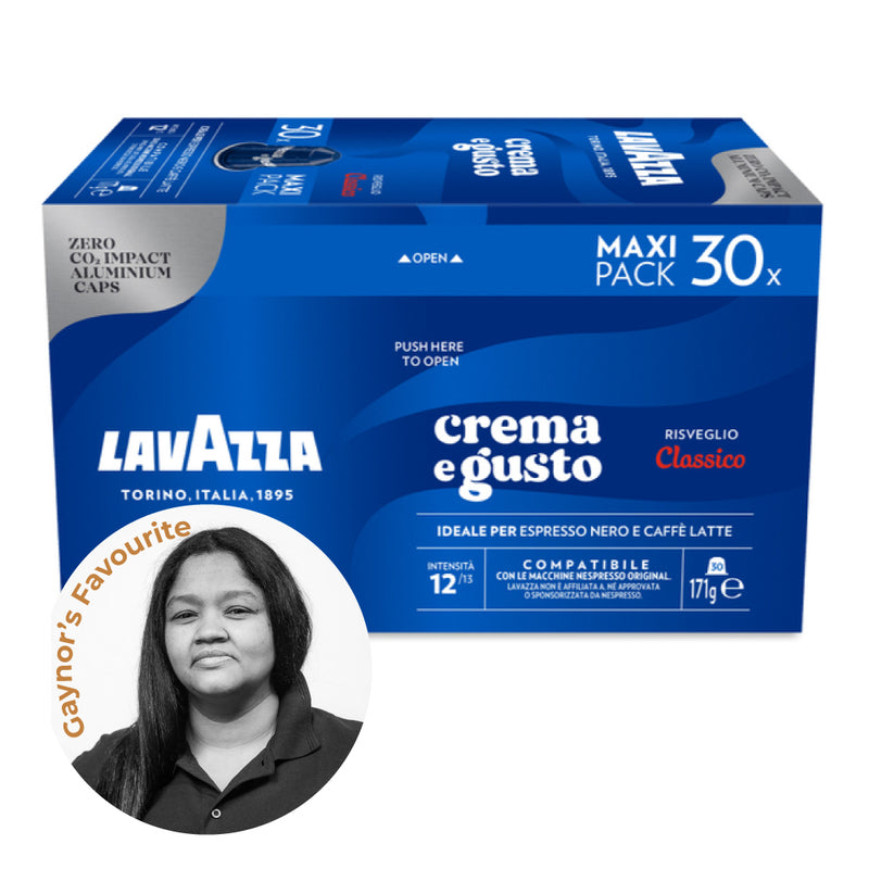 Lavazza Classico Maxi Pack – 30 Aluminium Nespresso compatible coffee capsules