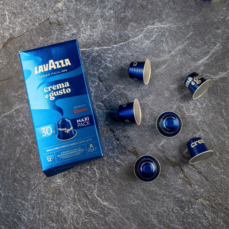 Lavazza Classico Maxi Pack – 30 Aluminium Nespresso compatible coffee capsules