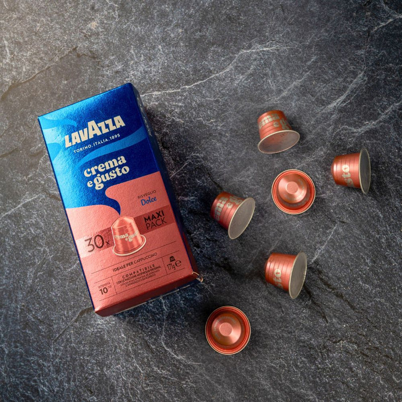Lavazza Dolce Maxi Pack – 30 Aluminium Nespresso compatible coffee capsules