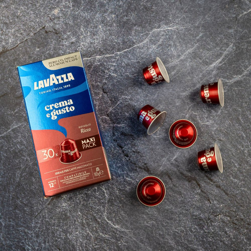 Lavazza Ricco Maxi Pack – 30 Aluminium Nespresso compatible coffee capsules