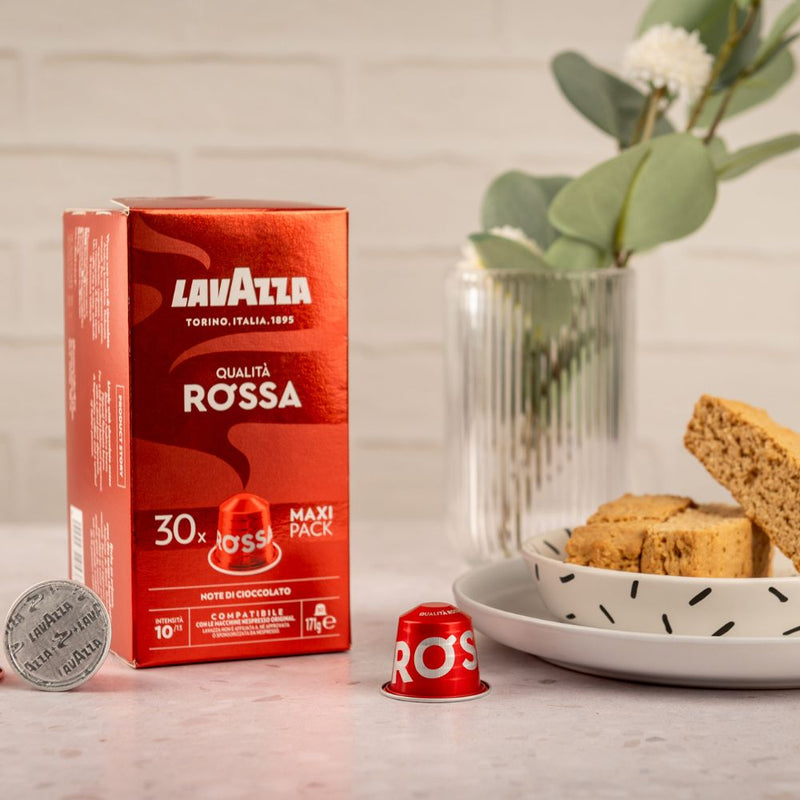 Lavazza Rossa Maxi Pack – 30 Aluminium Nespresso compatible coffee capsules