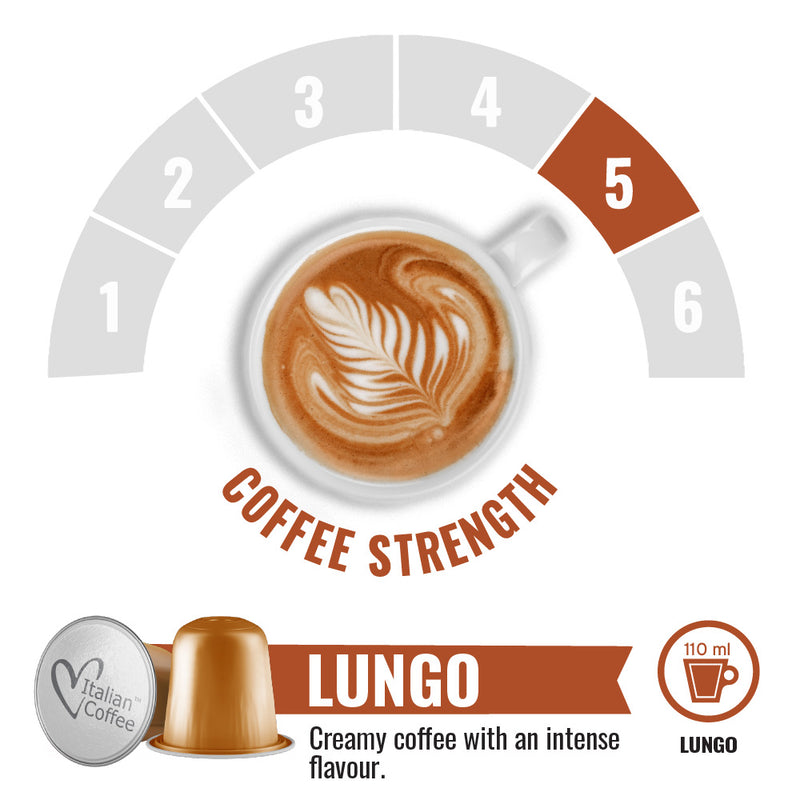 Italian Coffee Lungo – Nespresso compatible coffee capsules