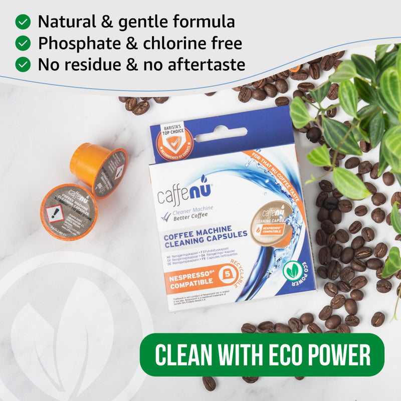 Caffenu Coffee Machine Cleaning Capsules - Nespresso compatible
