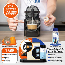 Caffenu Coffee Machine Cleaning Capsules - Nespresso compatible