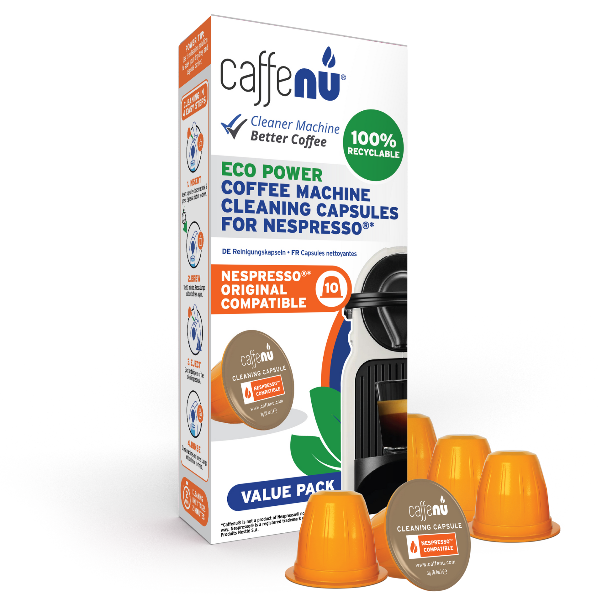 thumbnail image 2 of Gourmesso Nespresso Cleaning Capsules – 10 Compatible Capsules – Clean Your Machine 2 of 6