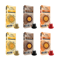 Flavoured Coffee Selection - 60 Nespresso compatible coffee capsules