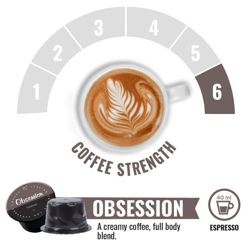 Obsession - 50 Lavazza Blue compatible coffee capsules
