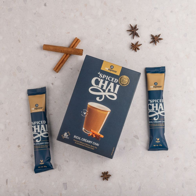 red espresso - Instant Spiced Chai Latte Sachets Vegan friendly 8 x 22g