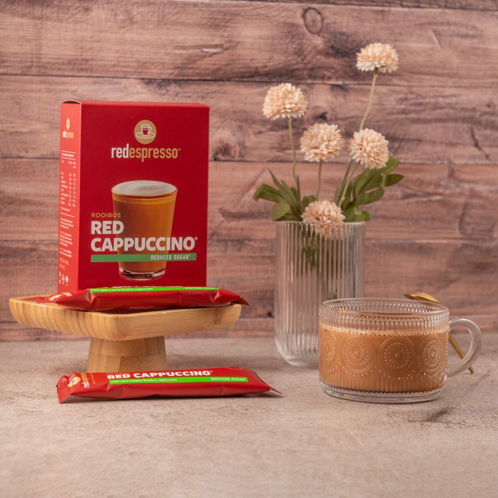 Red Coffee Powder red espresso - Instant Red Cappuccino Reduced Sugar Sachets 10 x 11g ...