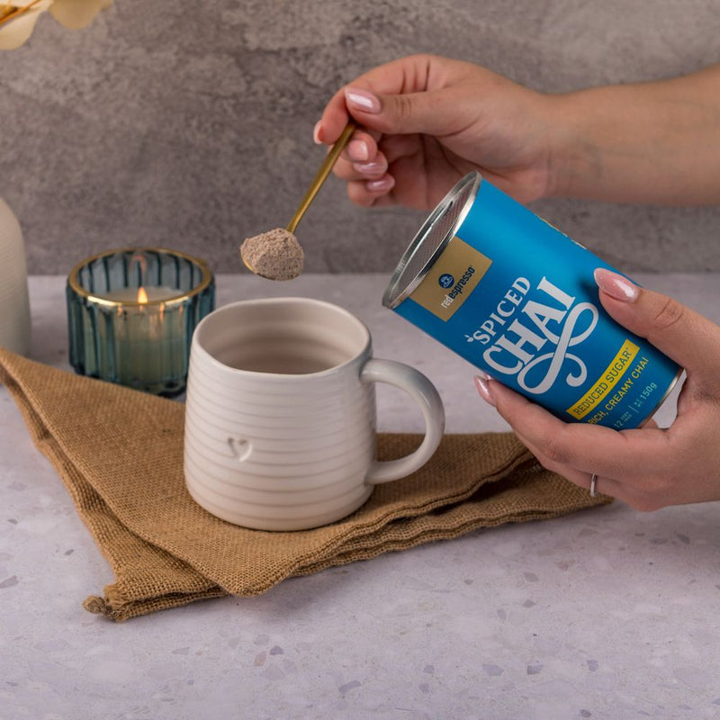 red espresso - Instant Spiced Chai Reduced Sugar Latte 150g Tin - 12 Servings