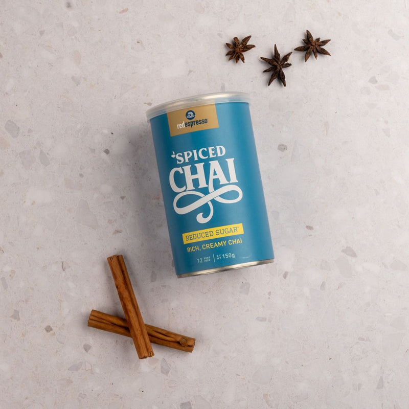 red espresso - Instant Spiced Chai Reduced Sugar Latte 150g Tin - 12 Servings
