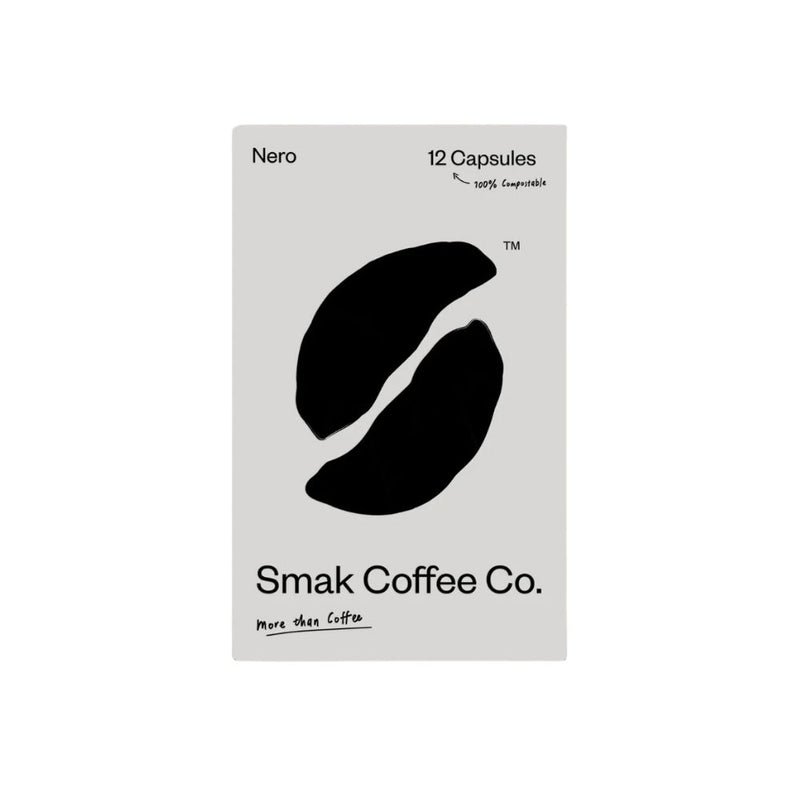 Smak Nero - 12 Compostable Nespresso compatible coffee capsules