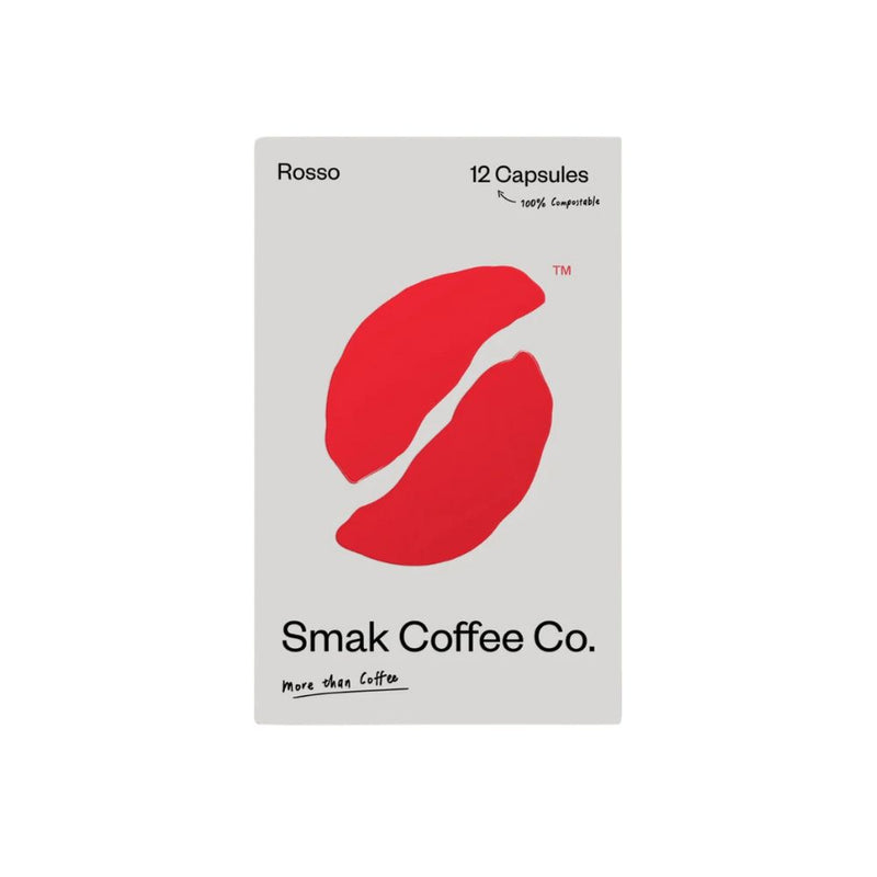 Smak Rosso - 12 Compostable Nespresso compatible coffee capsules