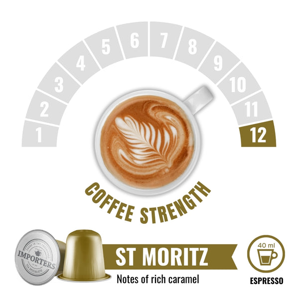 Importers St Moritz – Nespresso compatible coffee capsules