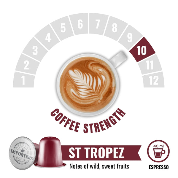 Importers St Tropez – Nespresso compatible coffee capsules