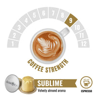 Gimoka Sublime - 10 Aluminium Nespresso compatible coffee capsules