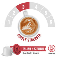 Terbodore Italian Hazelnut – 10 Compostable Nespresso compatible coffee capsules