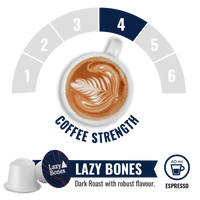 Terbodore Lazy Bones – 10 Compostable Nespresso compatible coffee capsules