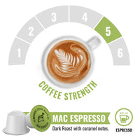 Terbodore Mac Espresso – 10 Compostable Nespresso compatible coffee capsules