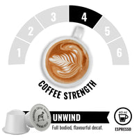 Terbodore Unwind Decaf - 10 Compostable Nespresso Compatible Coffee Capsules