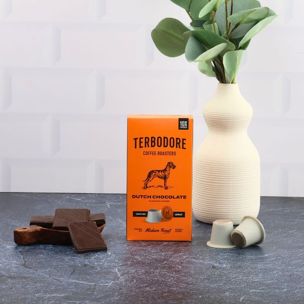 Terbodore Dutch Chocolate – 10 Compostable Nespresso compatible coffee capsules