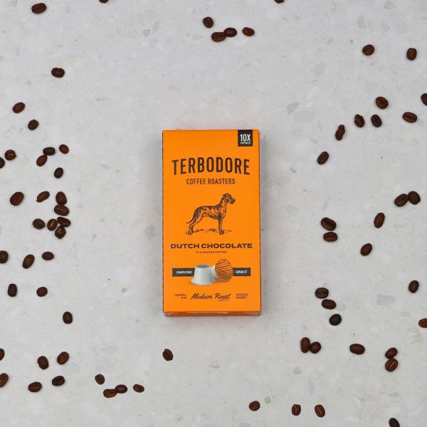 Terbodore Dutch Chocolate – 10 Compostable Nespresso compatible coffee capsules