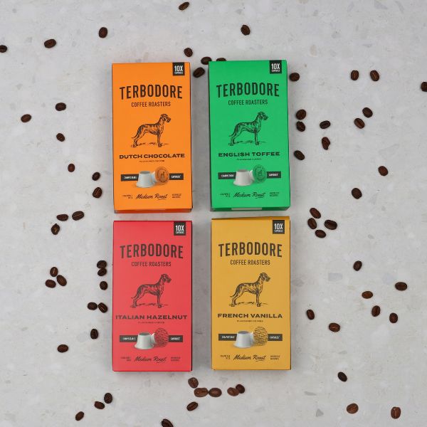 Terbodore Flavour Special - 40 Compostable Nespresso compatible coffee capsules