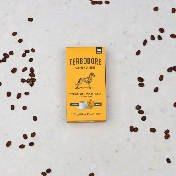 Terbodore French Vanilla – 10 Compostable Nespresso compatible coffee capsules
