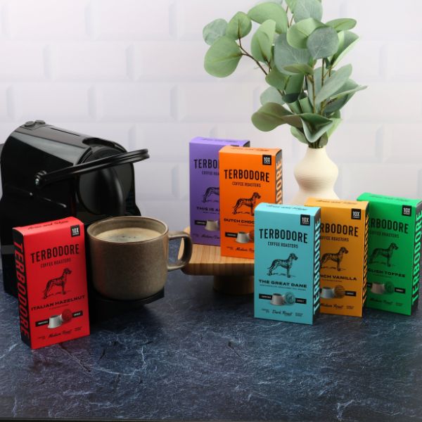 Terbodore Full Range Variety - 60 Compostable Nespresso compatible coffee capsules