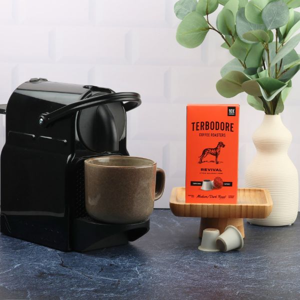 Terbodore Revival – 10 Compostable Nespresso compatible coffee capsules