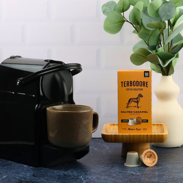 Terbodore Salted Caramel - 10 Compostable Nespresso Compatible Coffee Capsules