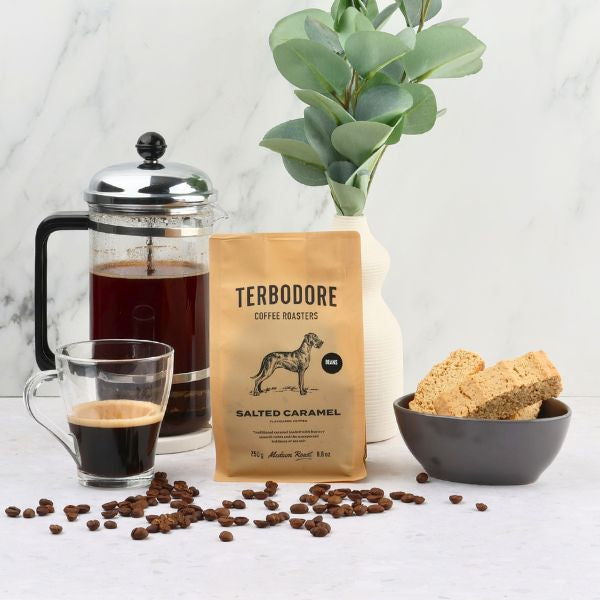 Terbodore Salted Caramel Coffee Beans - 250g