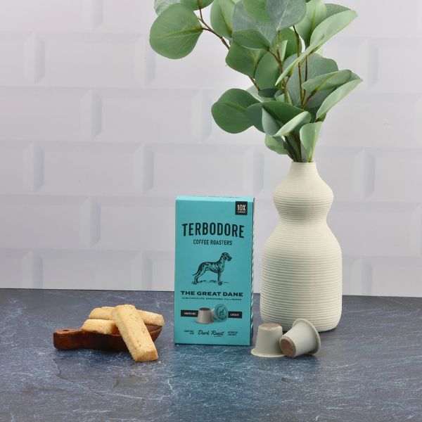Terbodore The Great Dane – 10 Compostable Nespresso compatible coffee capsules