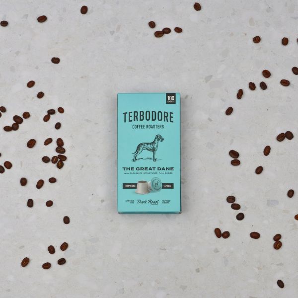 Terbodore The Great Dane – 10 Compostable Nespresso compatible coffee capsules