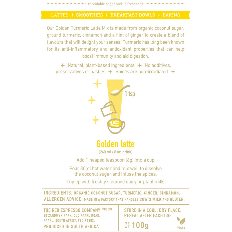 red espresso - Golden Turmeric Superfood Latte Mix 100g