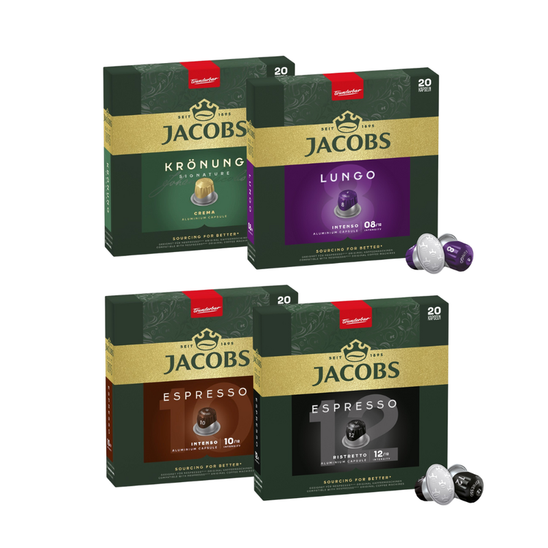 Jacobs Full Range Variety - 80 Aluminium Nespresso compatible coffee capsules