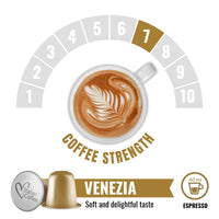 Italian Coffee Venezia Arabica - 10 Aluminium Nespresso compatible coffee capsules