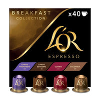 L'OR Breakfast Collection - 40 Aluminium Nespresso compatible coffee capsules