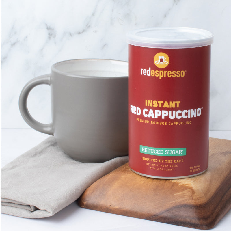 red espresso - Instant Rooibos Red Cappuccino Reduced Sugar 120g Tin