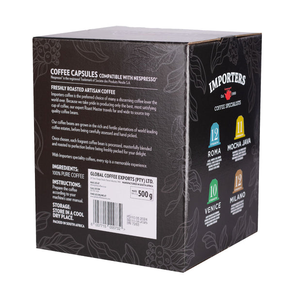 Importers Bulk Special Variety - 100 Nespresso compatible coffee capsules