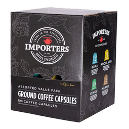 Importers Bulk Special Variety - 100 Nespresso compatible coffee capsules thumbnail