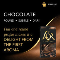 L'OR Flavours Collection Chocolate - 10 Aluminium Nespresso compatible coffee capsules