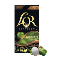 L'OR Flavours Collection Hazelnut - 10 Aluminium Nespresso compatible coffee capsules