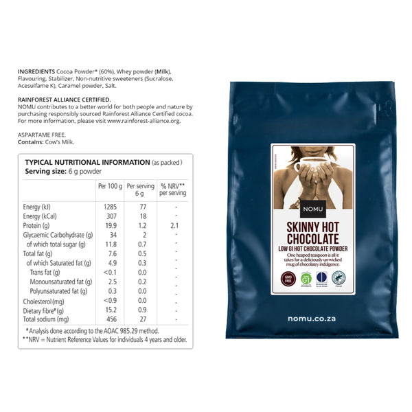 Nomu - Skinny Hot Chocolate 1kg Bulk Bag